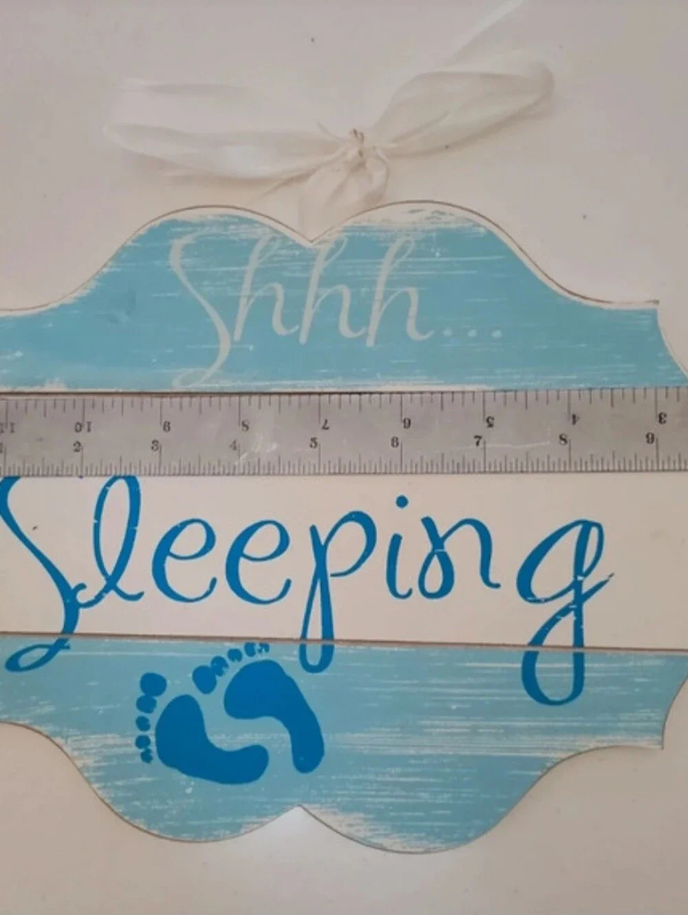 Hobby Lobby Blue 'Our Little Guy Is Sleeping' Nursery Wall Plaque